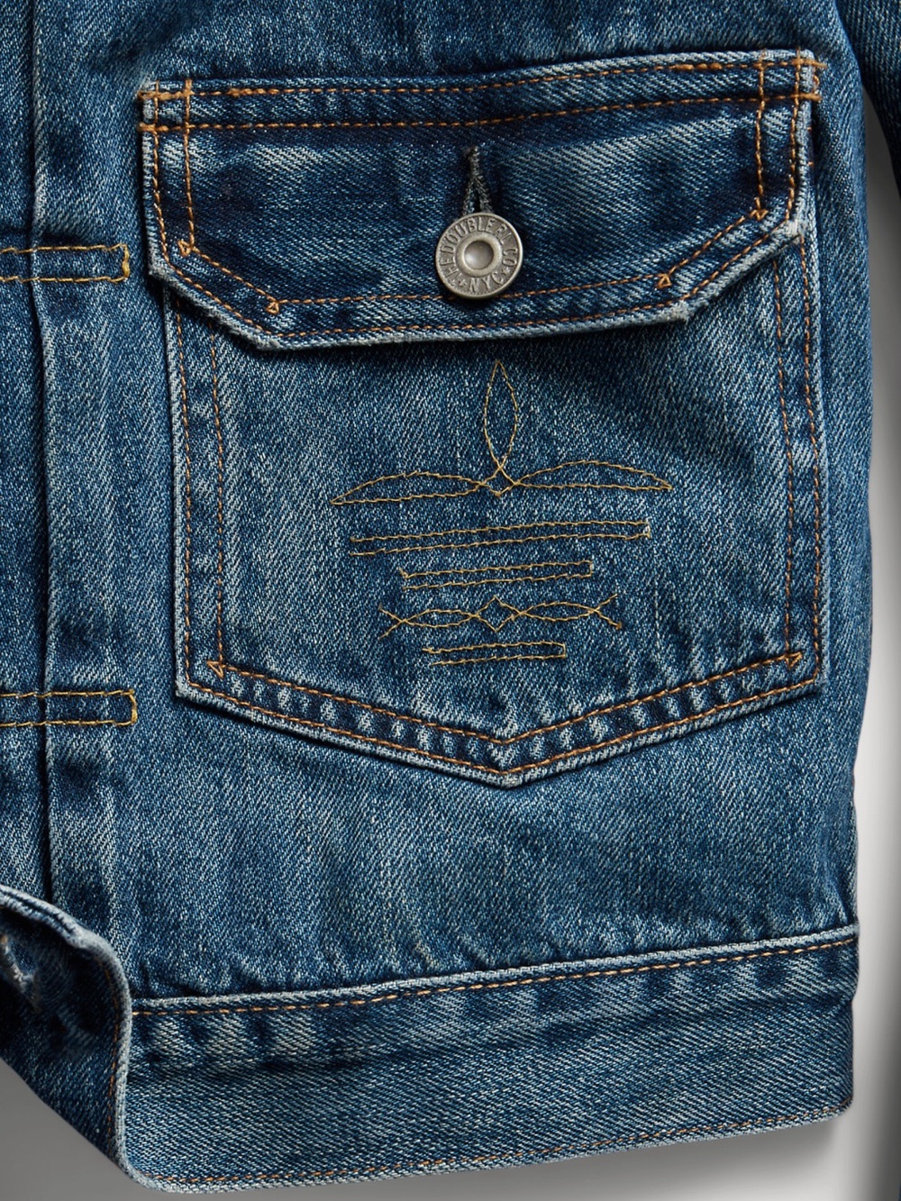 Ralph Lauren RRL | NWOT Cropped Blue Denim Jacket - Picture 9 of 13